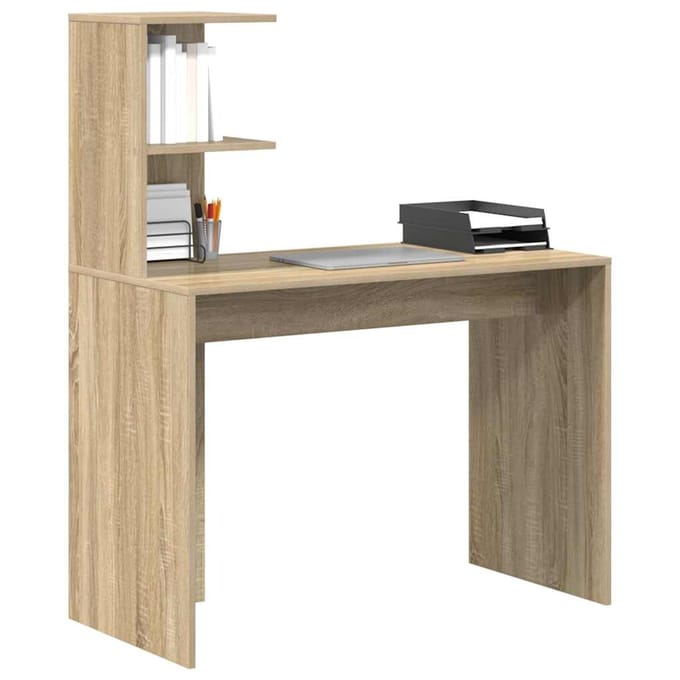 vidaXL - Bureau - Sonoma - Eik - 102 - x - 50 - x - 124 - cm - Bewerkt - hout