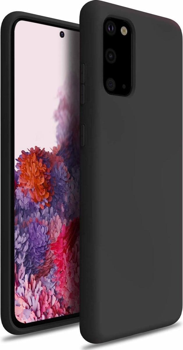 Siliconen back cover case - Geschikt voor Samsung Galaxy S20 Plus - TPU hoesje zwart