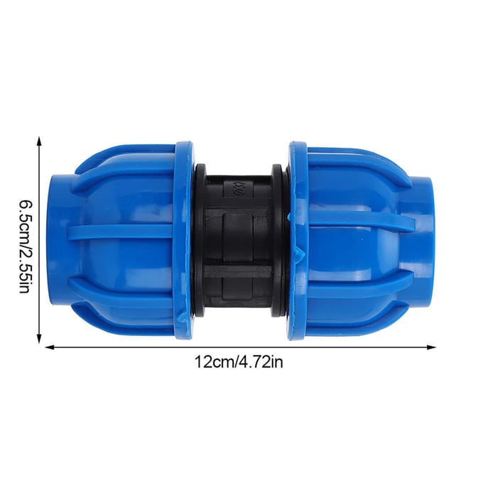4 Stuks PE Plastic 32mm naar 32mm Rechte Connector Waterleiding Adapter Fitting Accessoires black