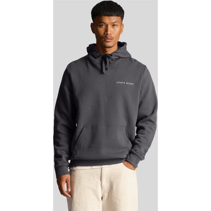 Lyle & Scott Geborduurde Hoodie in Donkergrijs