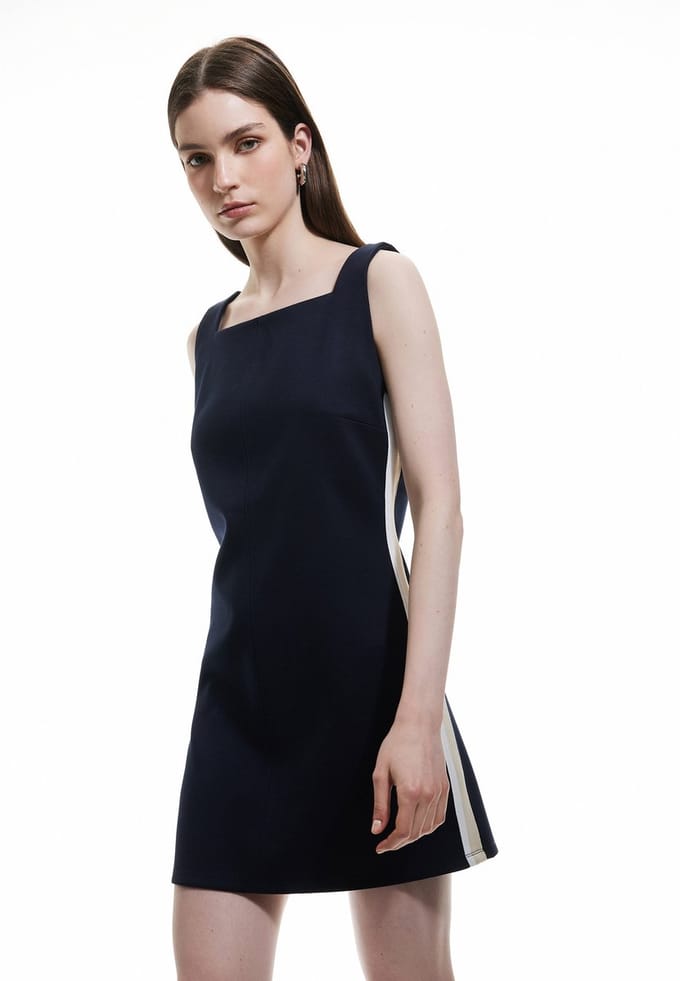 Mini-lengte Rits gedetailleerd Minikleid