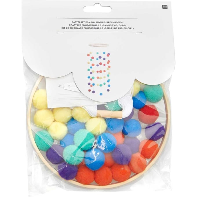 Knutselkit pompoms "Mobiel" - Basic