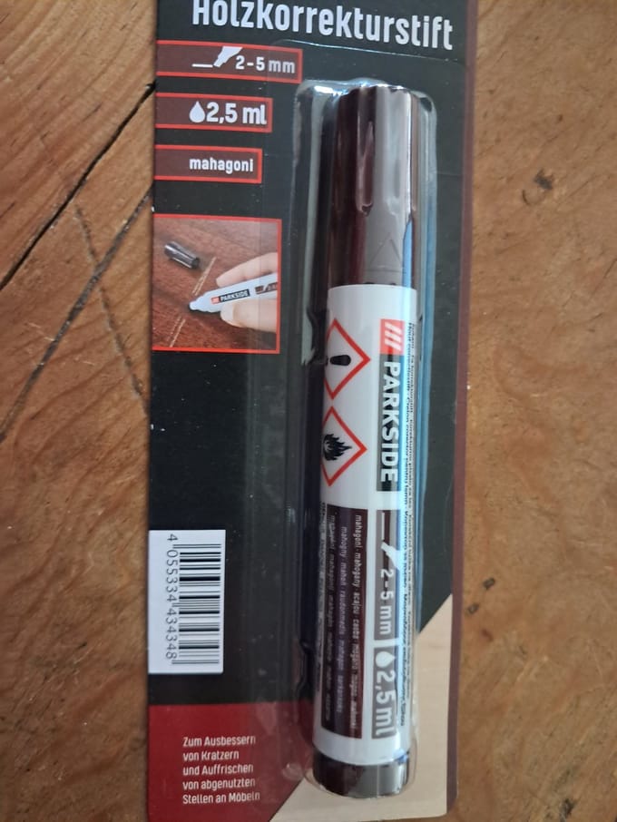 Parkside Hout correctie stift Mahonie - Lijndikte 2-5mm