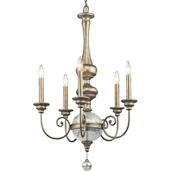 Kroonluchter - Steady Lighting - Metaal -  - E14 - L: 61.6cm - Voor Binnen - Woonkamer - Eetkamer - Sterling