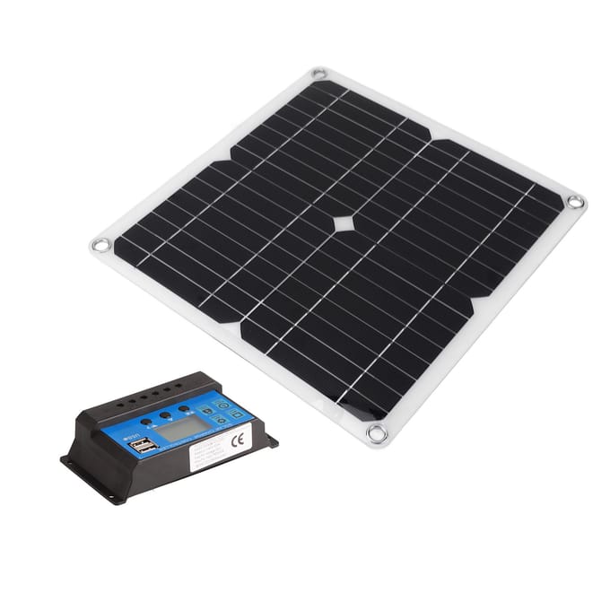 15W Zonnepaneel Kit Dubbele USB DC Uitgang 100A Controller Zonnecellen voor Auto Boot BatterijController white