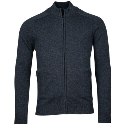 Baileys Vest Cardigan Zip Single Knit Dark Blue / male