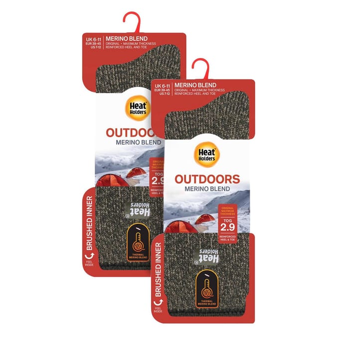 Heren 2-Pack Merinowol Thermosokken