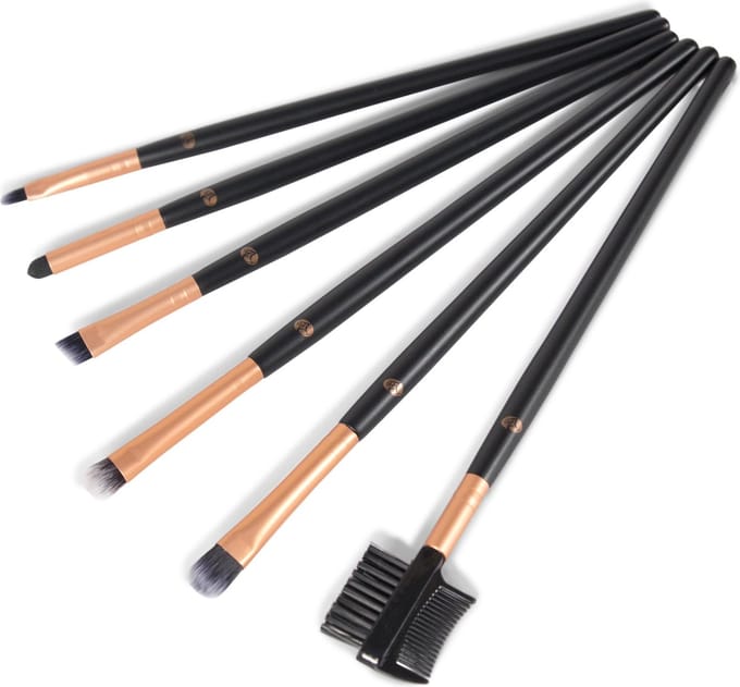 Rio | Eye Essentials Cosmetic Brush Collection | 6 verschillende make up borstels | incl etui