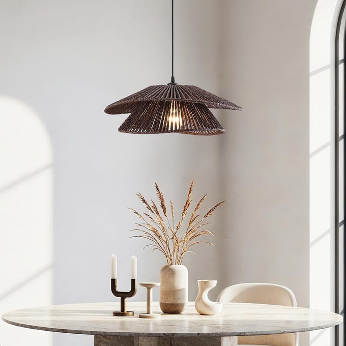 LumenXL Bruine hanglamp - touw - Osaka