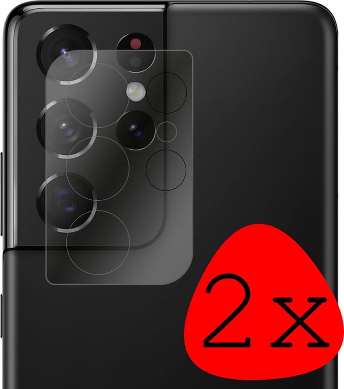 Camera Lens Protector - 2 Stuks Geschikt voor Samsung Galaxy S21 Ultra - Camera Screenprotector Beschermglas - Gehard Glas - Tempered Glass - Screen Protector