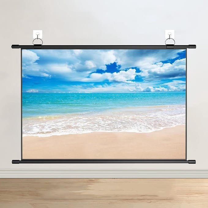 Projectiescherm Opvouwbaar - Mobiel Scherm - Thuisbioscoop - 178 Graden Kijkhoek - 60 inch 16:9 - Wit