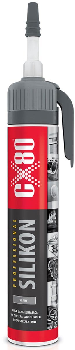 CX80 Premium - Professionele Ecologische Siliconenkit - Grijs - 210g - Hoge Temperatuur