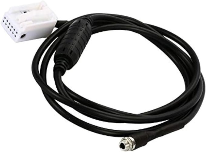 Audio Adapterkabel - Interface Kabel - Auto Muziek - 12 Pins Connector - 150cm Lengte - Zwart Wit