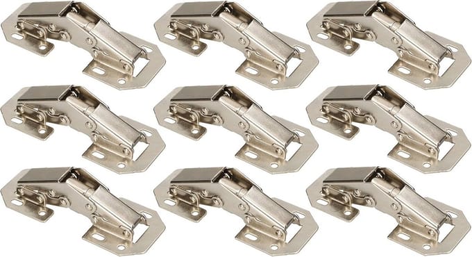 Set van 10 schroefscharnieren met veer - 105 mm