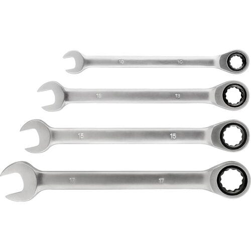 kwb 460490 Dubbele ringsleutelratelset 4-delig Sleutelbreedte (metrisch) 10 - 17 mm