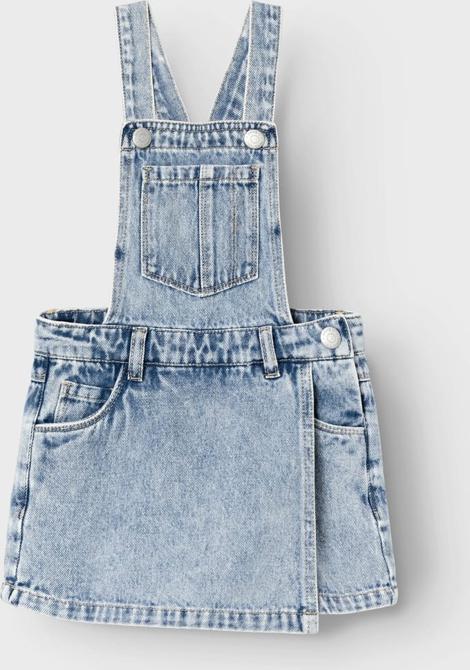 Name It - Tuinbroek - Jumpsuit - Baggy - Light - Blue - Denim - Bella - Maat 110