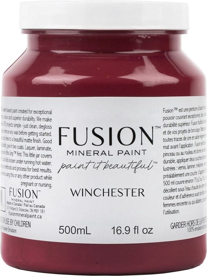 Fusion mineral paint - acryl - meubelverf - rood - winchester - 500 ml
