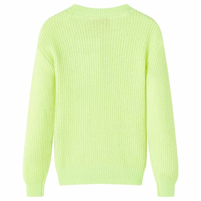 vidaXL - Kindertrui - gebreid - 140 - neongeel