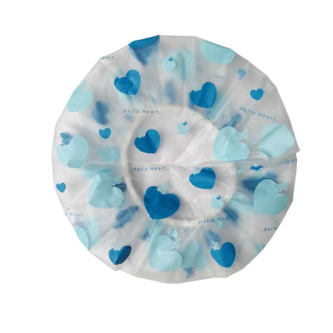 Bonnet de douche imperméable et épais pour femme, accessoire de salle de bain, élastique, idéal pour les salons de coiffure white