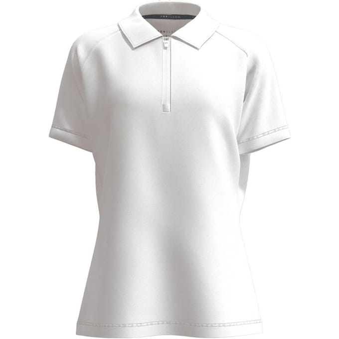 Forelson Dames/Dames Blockley Zip Neck Poloshirt (Wit)