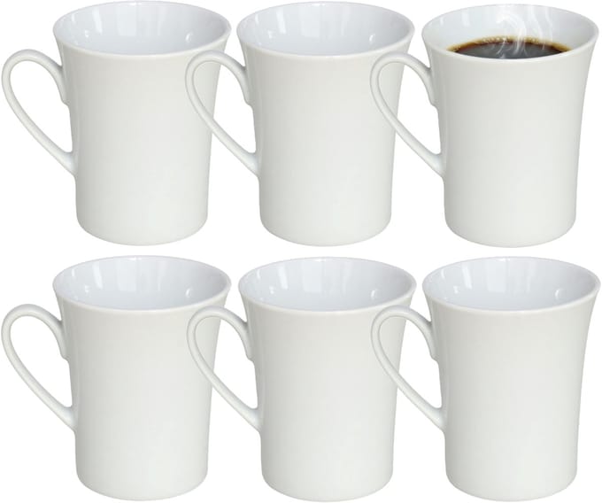 Gerimport Koffie / thee mok - 20x stuks - wit - 280 ml - mokken - porselein