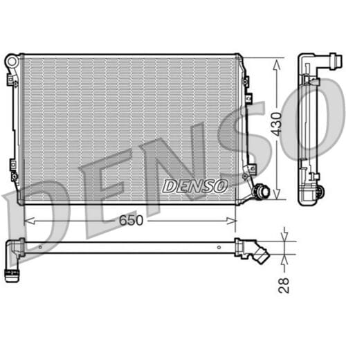 Radiator, motorkoeling DENSO DRM32037