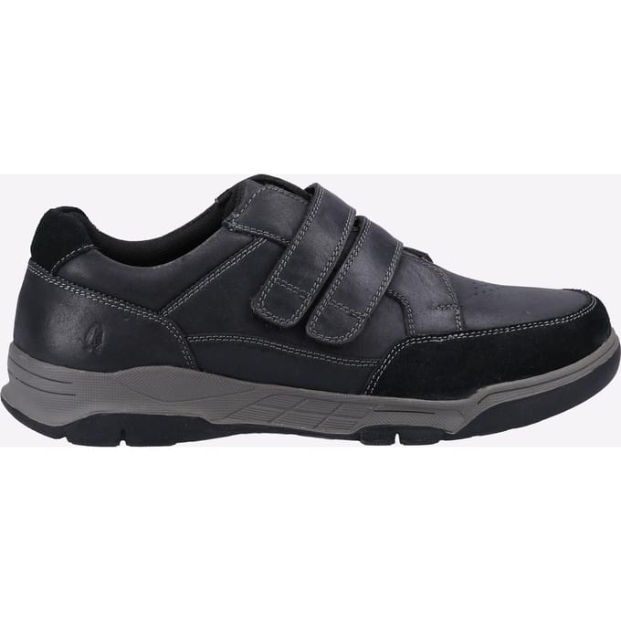 Hush Puppies Fabian Double Strap Leren Zwarte Heren Loafers