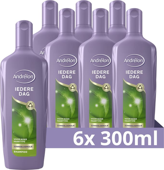 Andrélon Iedere Dag Shampoo - 6 x 300 ml - Voordeelverpakking