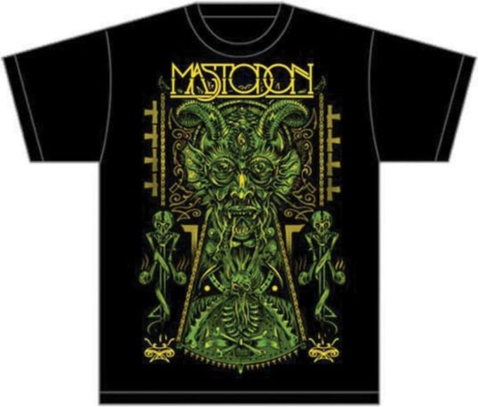Mastodon - Devil On Black Heren T-shirt - S - Zwart