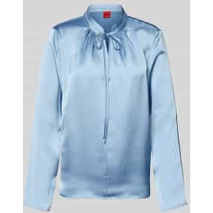 Regular fit blouse met lange mouwen en strikdetail, model 'CIMONAS'