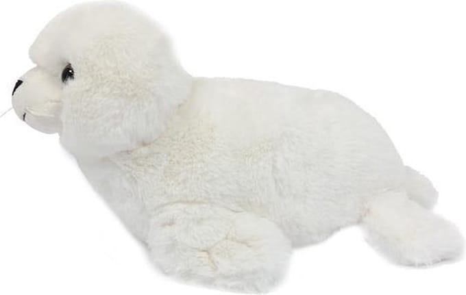 PIA Soft Toys - Pluche Knuffeldier - Zeehond - wit - 24 cm