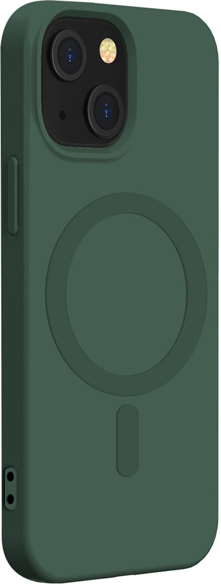Bigben Connected, Hoesje geschikt voor iPhone 14 - Siliconen MagSafe Compatibel, Groen