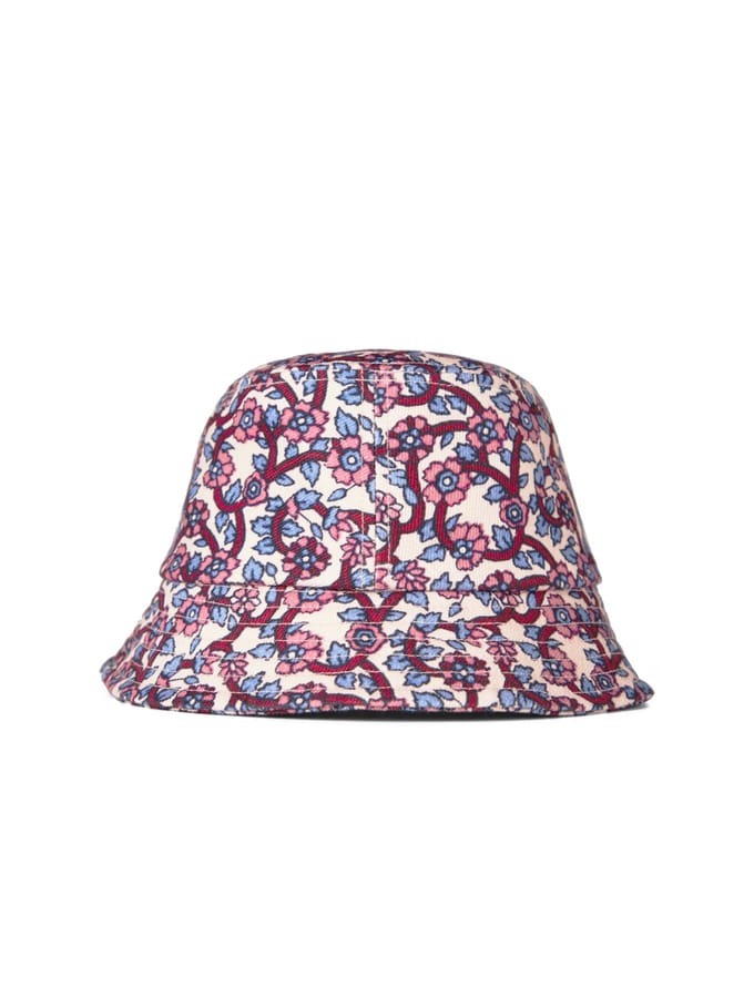 Haley bucket hat met bloemenprint en logo