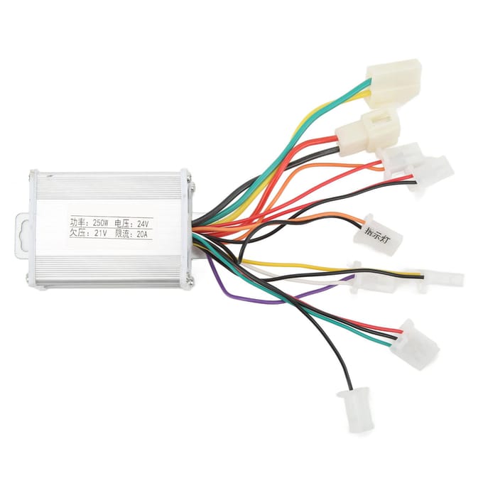 Contrôleur de moteur à balais de scooter Boîtier de contrôle de vitesse pour vélo électrique tricycle 24V 250W white