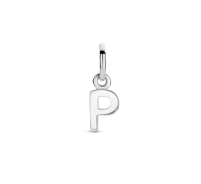 Zilver Gerhodineerde Hanger letter P 1333756