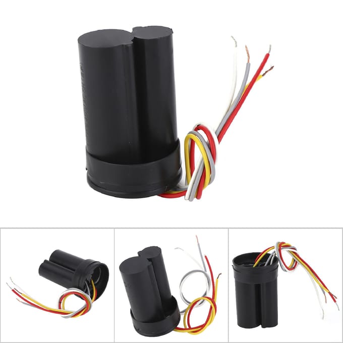 450V 12uf 5uf Dubbele Startcondensator voor Wasmachine Zelfaanzuigende Pomp Accessoire black