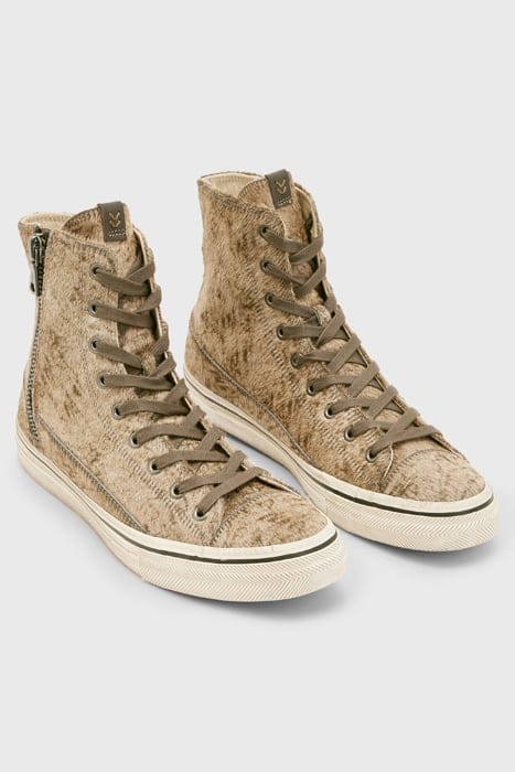 John Varvatos Vulc Zip High Top Distressed Brown Größe: 8 | Trainers Outlet | Herren | Braun