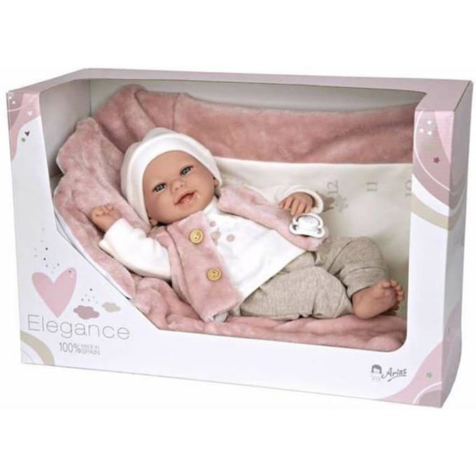 Baby pop Colin Elegance - Arias - 40 cm - Meerkleurig - Realistisch gewicht - Plastic - Modern