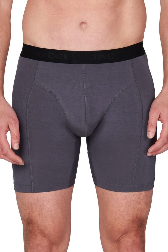 Ten Cate Basics long shorts grijs 2-pack voor Heren | Maat M