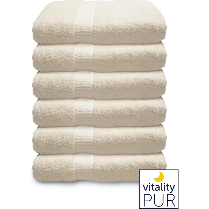Set van 6 handdoeken Zand | Vitality Pur