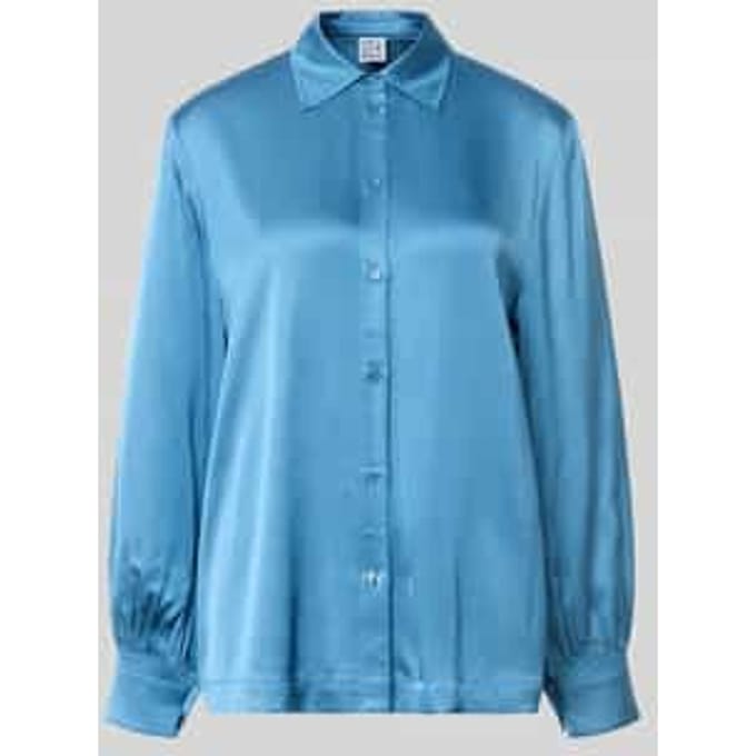 Regular fit blouse van viscose met knoopsluiting