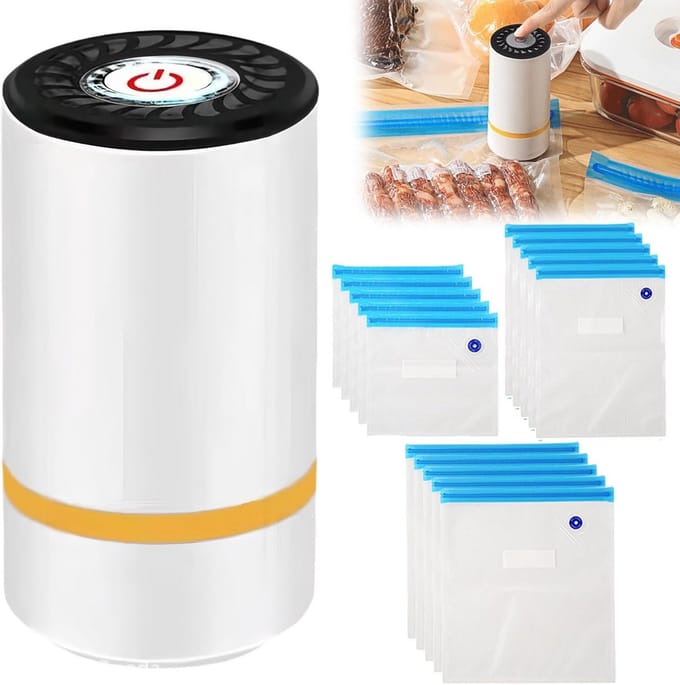 Draagbare Mini Vacuümsealer voor Voedselconservering - Draadloos en Snel