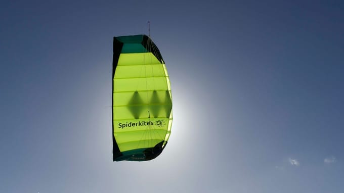 Matrasvlieger Spiderkites Amigo DC 1.35 + bar 10055 Geel 135 x 55 cm