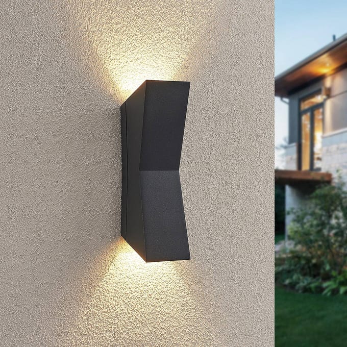 Lucande Maniela LED buitenwandlamp, up/down