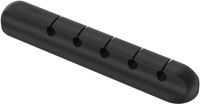 Kabel Organizer - Kabelhouder Clips - Bureau Opruimen - Verstelbare Siliconen - 11.8X2.2 CM - Zwart