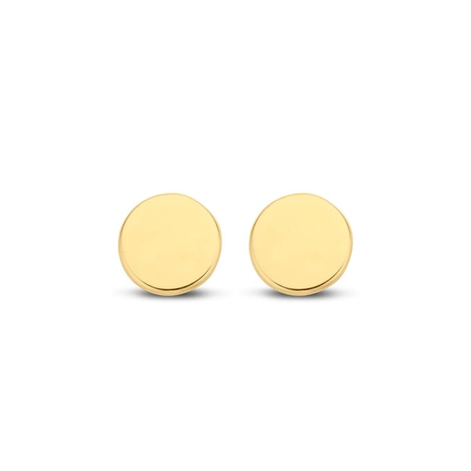 New Bling Goud 9NBG-0074 Oorknop Rondje - Glad - 4mm - Goud