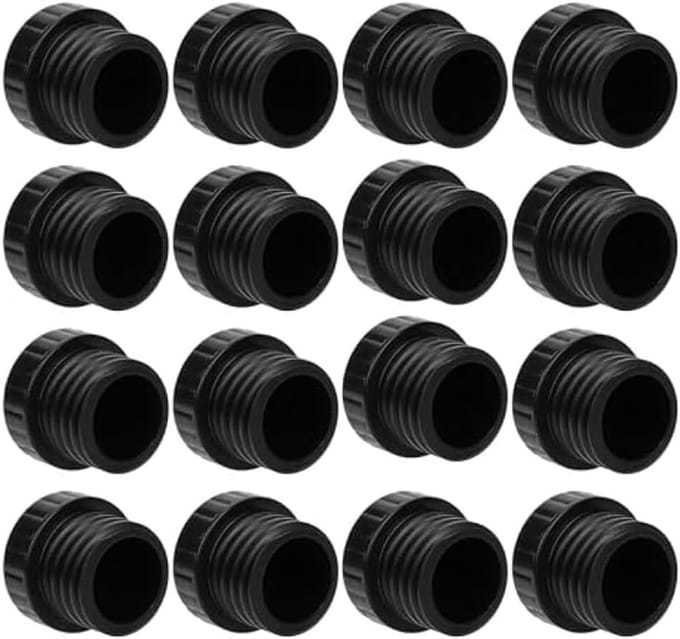 Veiligheidsdoppen - Fitting Stekkers - Lichtslingers Beveiligen - 16 Stuks Set - E26 Maat - Zwart