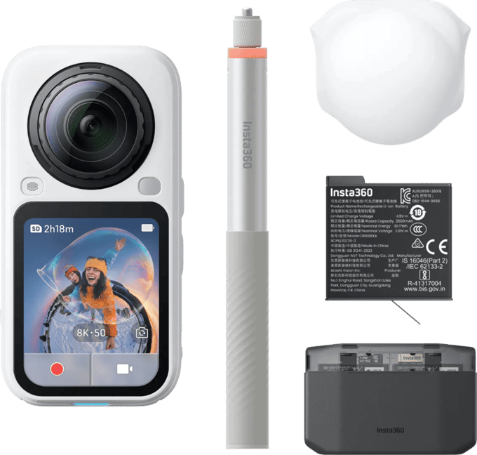 Insta360 - X6 Essentials Bundle Arctic White - Actioncam - Videocamera