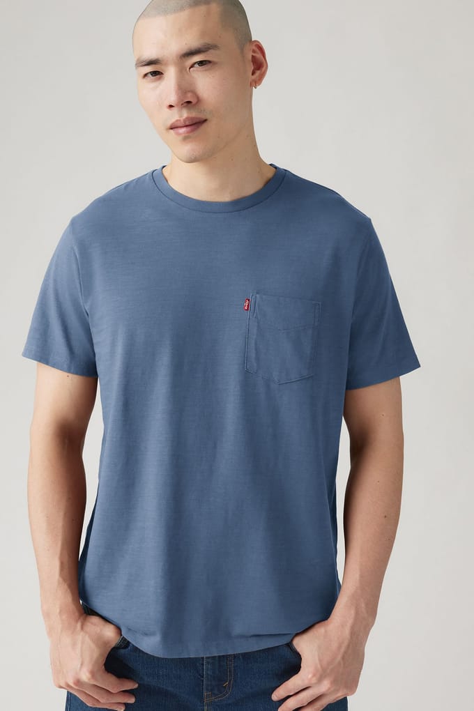 Levi's Classic Pocket Tee Blue Taglia: S | T-shirt Outlet | Uomo | Blu