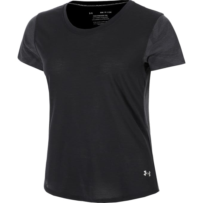 Under Armour Streaker Jacquard T-shirt Dames-Zwart